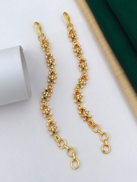 Buy Jeps GRAM GOLD PLATED AD STUDDED FANCY