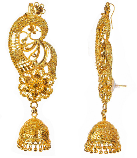 Buy Manikya Gold Plated Ear Cuff Jhumka For Women