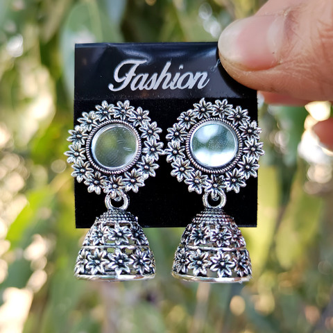 Buy JV CREATION Latest Designer Jhumki Silver