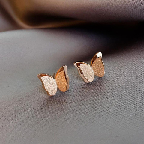 MYKI Fascinating Cute Butterfly Stud Earring For Women Girls Metal Stud  Earring