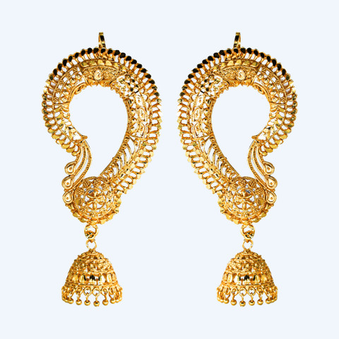 Buy Manikya Gold Plated Kaan Phool Earings Cuff for