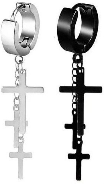 Buy KRYSTALZ Stainless Steel Combo Cross Earrings