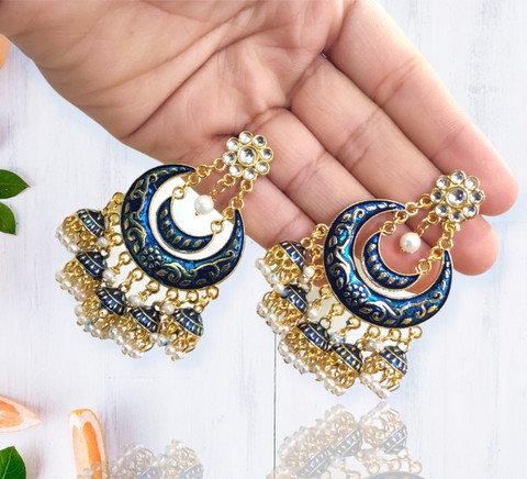 Chandbali Earrings Earring For Party Buy Tarini Lightweight Polki