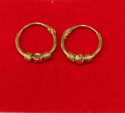 RENU CREATION Stylish Fancy Party Wear Wedding Bridal Daily Use Gold  Earrings Bali PAIR Alloy, Brass, Metal, Nickel Stud Earring