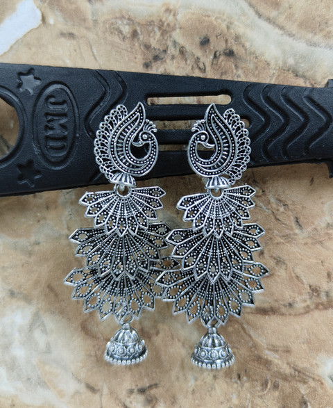 Buy Arushi Fashion Pack of Pair Oxidised Jhumki