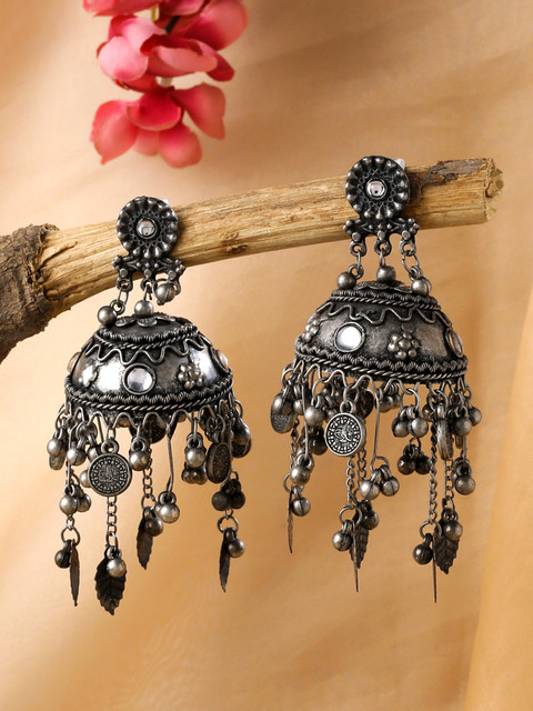 Silver Earrings Flipkart Earrings Jhumka Buy YELLOW CHIMES