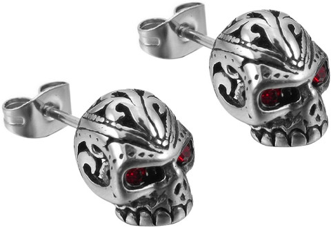 Flipkart.com - Buy Kairangi Stud Earrings for Men Single Silver