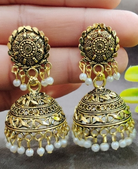 Buy JEWERICHE IMITATION Small Golden Jhumka