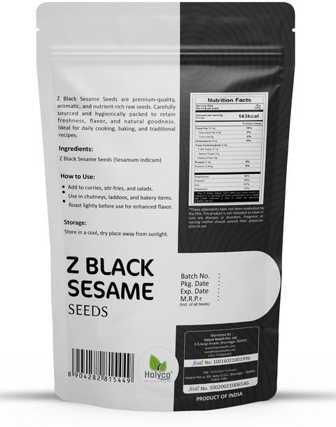 Holyco Health Z Black Sesame Seeds (200 GM) Black Sesame Seeds