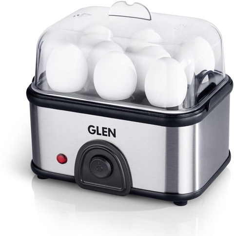 Glen Egg Boiler Steamer Boils upto 8 Eggs Auto shut Off, Push