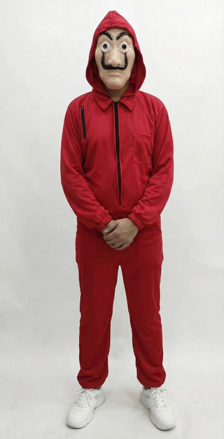 RANAFANCYDRESS Money Heist Mask & Hooded Jumpsuit for Adult Party Outfit  for Halloween Event Elders Halloween Costume Price in India - Buy  RANAFANCYDRESS Money Heist Mask & Hooded Jumpsuit for Adult Party