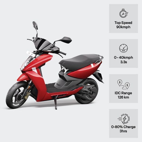 Battery Ather 450x Top Speed Price Ather 450X 126KM IDC Range