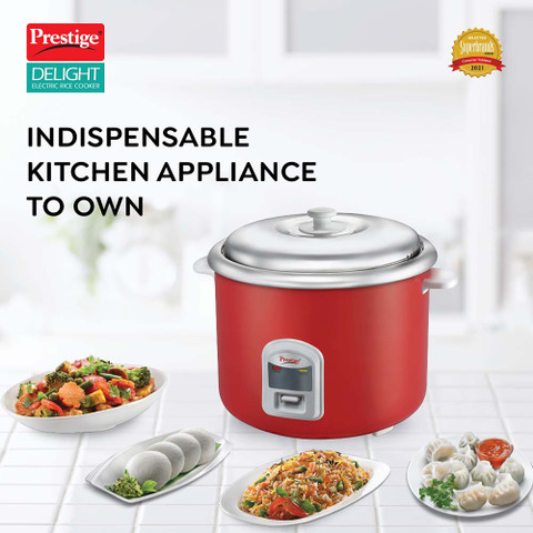 Prestige Delight Cute SS 1000W Electric Rice Cooker with