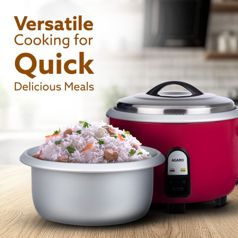 AGARO Regency Electric Rice Cooker, Aluminium Inner Pot, Stainless