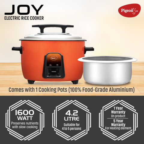 Pigeon Joy Pot Electric Rice Cooker Price in India Buy Pigeon