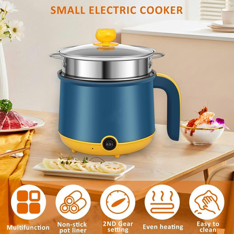 SK RAYAN 3-In-1 600W Multi Cooker with Stainless Steel Steamer