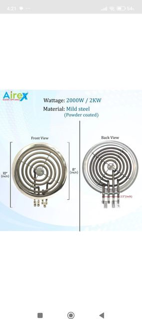THEETA G-COIL ( LONG LIFE ) Heating Element 1000/2000 Watt Hot Plate ...