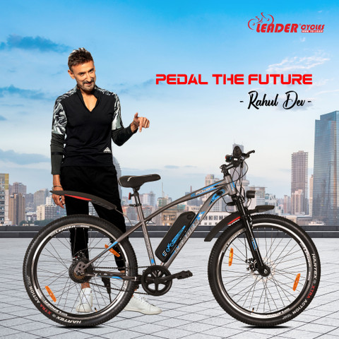 LEADER E-Power L6 with Front Suspension,Dual Disc Brake Superior Off-Road  performance inches Single Speed Lithium-ion (Li-ion) Electric Cycle