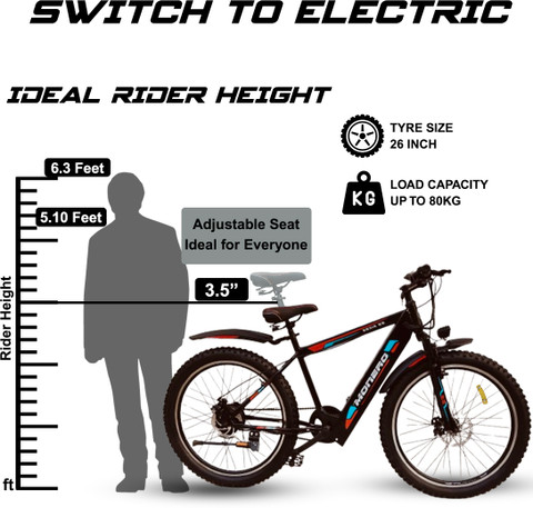 SS Bikes Monero 27 Inches Electric Cycle 45 KM Range