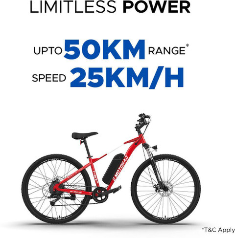 EMotorad T-REX AIR Red 29 inches Gear Lithium-ion (Li-ion) Electric Cycle