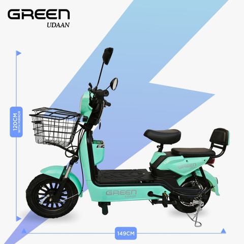 Green Udaan Electric Scooter for Adult's with Portable