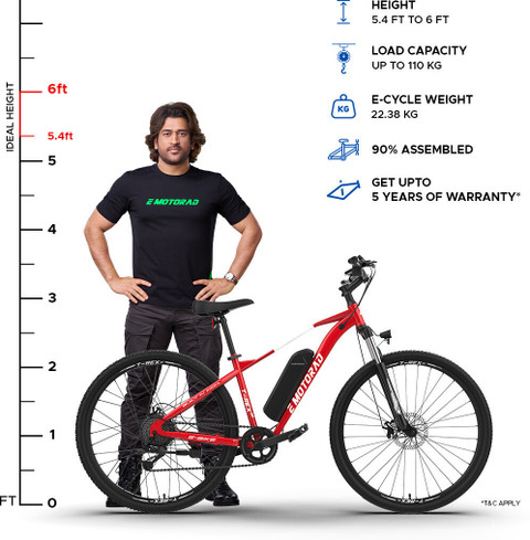 Electric Cycle T Rex Mtb EMotorad T-REX AIR Red 29 Inches Gear