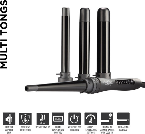 Ikonic Professional Multi Tong 4 in 1 Hair Curler Electric  display picture 3