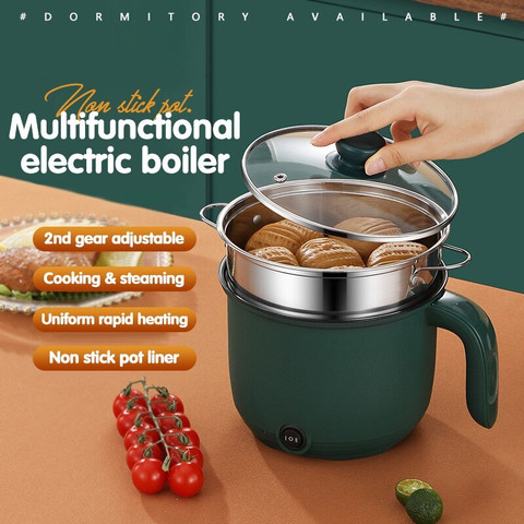 CREATION BAZAAR Mini Multiifunction Non-Stick Cooker with Glass