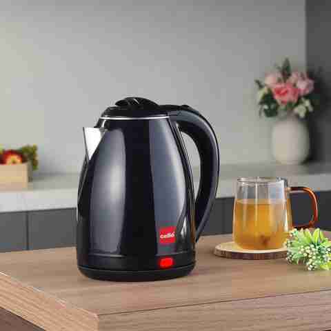 cello Pluto Quick Boil Kettle Easy Grip Handle |Stainless Steel