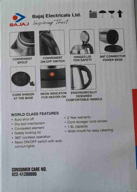 BAJAJ KETTLE Electric Kettle