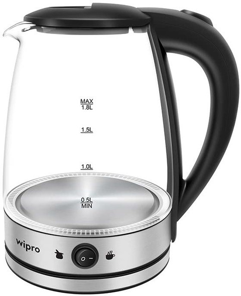 Wipro Vesta Glass LED electric Kettle with Keep warm Function