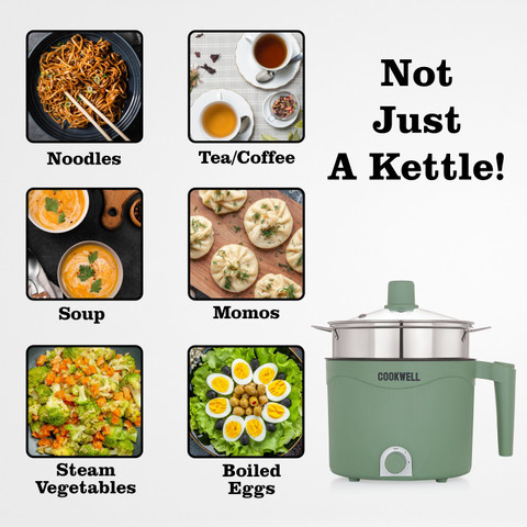 cookwell Multipurpose Nonstick Kettle Multi Cooker Electric Kettle ...