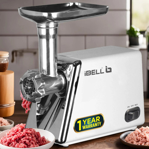 iBELL MT1750Y Meat Mincer Grinder, 1800W Heavy Duty, Keema/Sausage