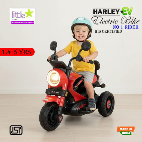 LITTLE RIDES Harley 6V Electric Kids Bike with Rechargeable Ah