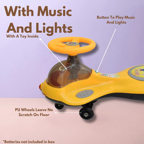 rk star 111 Kids Swing Car, Ride on Magic Toys Car with Steering