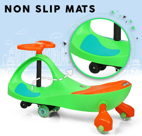 TYGATEC Swing Car Ride On With 360 Rotating Handle & PU Wheels