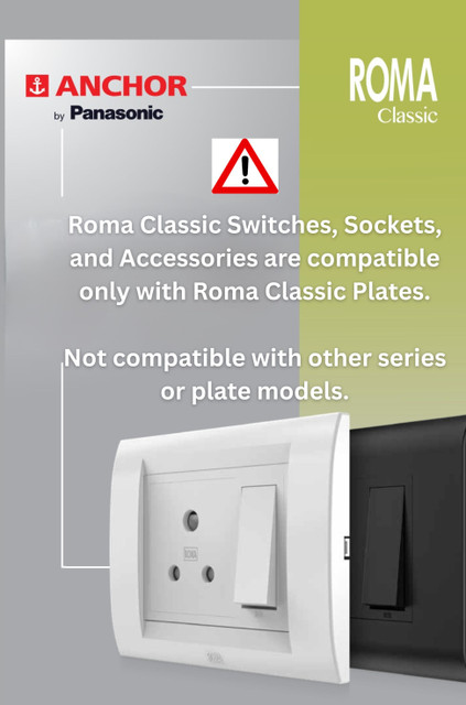 ANCHOR ROMA WHITE, 10A, 1 WAY SWITCH -21011,(10 Nos Switches) 10 A One ...