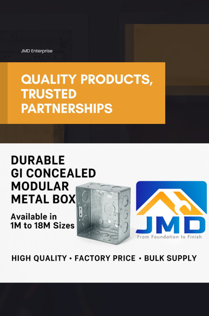 GM Modular GI Metal Concealed 12M Box (CM 12008), Pack of 2 Pcs, Wall ...