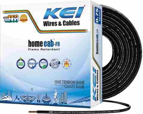 KEI Homecab 99.97% Pure Copper Conductor FR PVC Insulated 0.75 sq