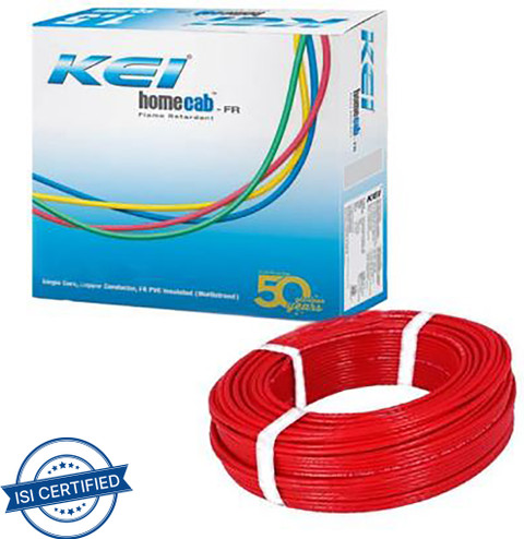 KEI CABLES FR PVC 1 sq/mm Red 90 m Wire Price in India - Buy KEI
