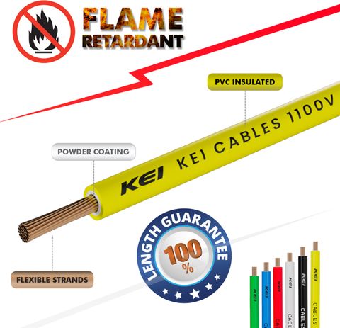 KEI FR PVC 0.75 sq/mm Black 90 m Wire Price in India - Buy KEI FR