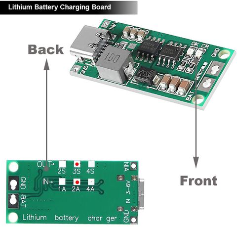 3REE PACK OF 3 3S2A 18650 Lithium Ion Charger Type C to 3S 12.6V 2A ...