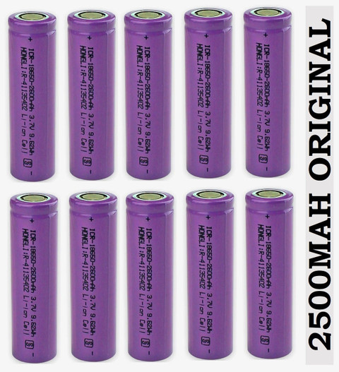 HouseOfCommon 10 PCS 18650 Li-ion Rechargeable 2500mAh Lithium 42