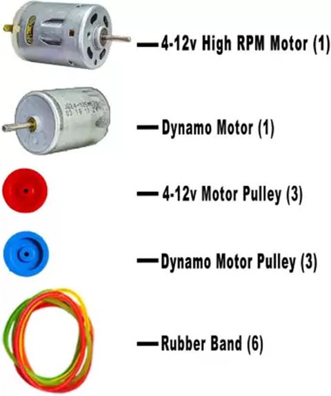Flash Electronics SG Flash Dynamo Motor, 4-12v DC Motor And Pulley For Electricity ...