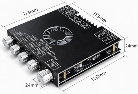 3REE PREMIUM ZK-AS21 TPA3255 Bluetooth 5.1 Power Amplifier Board