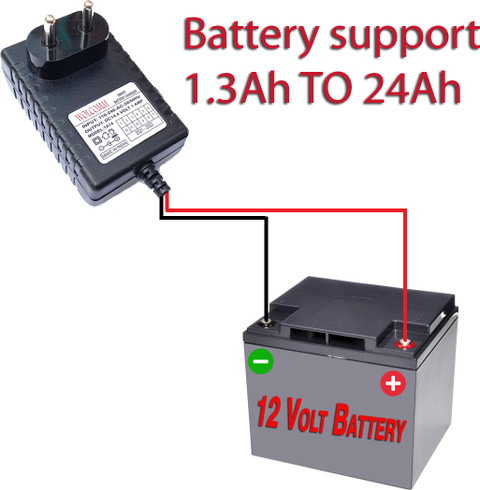 wolcomm 12 volt smart ups battery charger auto cut off