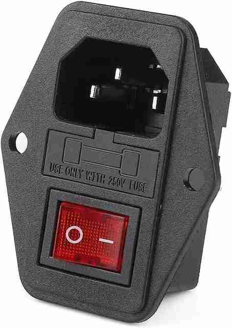 Inlet Module Plug Rocker Switch Power Socket SYMFONIA 10A 250V AC Rocker Switch Power Socket 3 Pin IEC320 C14 Inlet ...