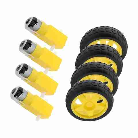 Robo Ocean Dual Shaft BO Motor with Wheel (Pack of 4) - Image 2
