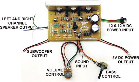 TECH AND TRADE 2030 IC BASED DIY HOME THEATER SUB WOOFER AMPLIFIER  BOARD Sound Recorder and Sound Circuit Electronic Hobby Kit