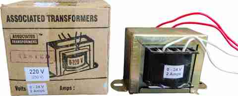 Associated 24V- 2 Amps Transformer Copper Winding 220V AC to 0-24V AC ...